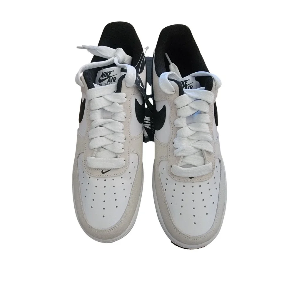 Nike Air Force 1 07 LV8 White Black Light Bone‎ Sneakers IB6388-100 Mens 8.5-W10